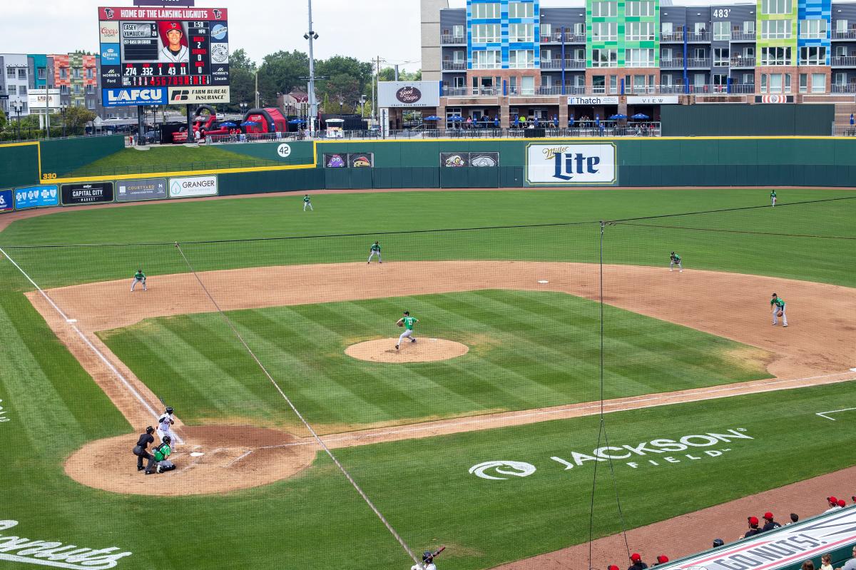 Jackson Field with baseball players
