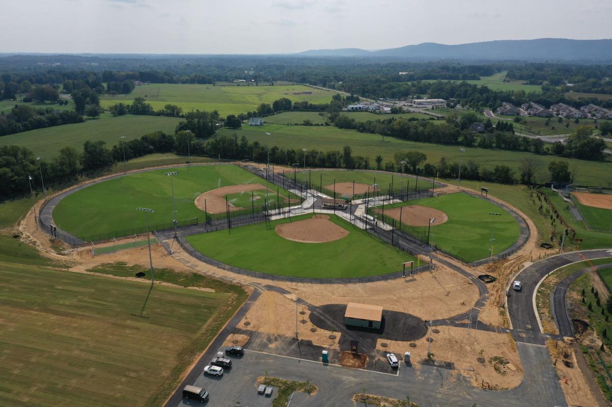Aerial view of Lovettsville Community Park
