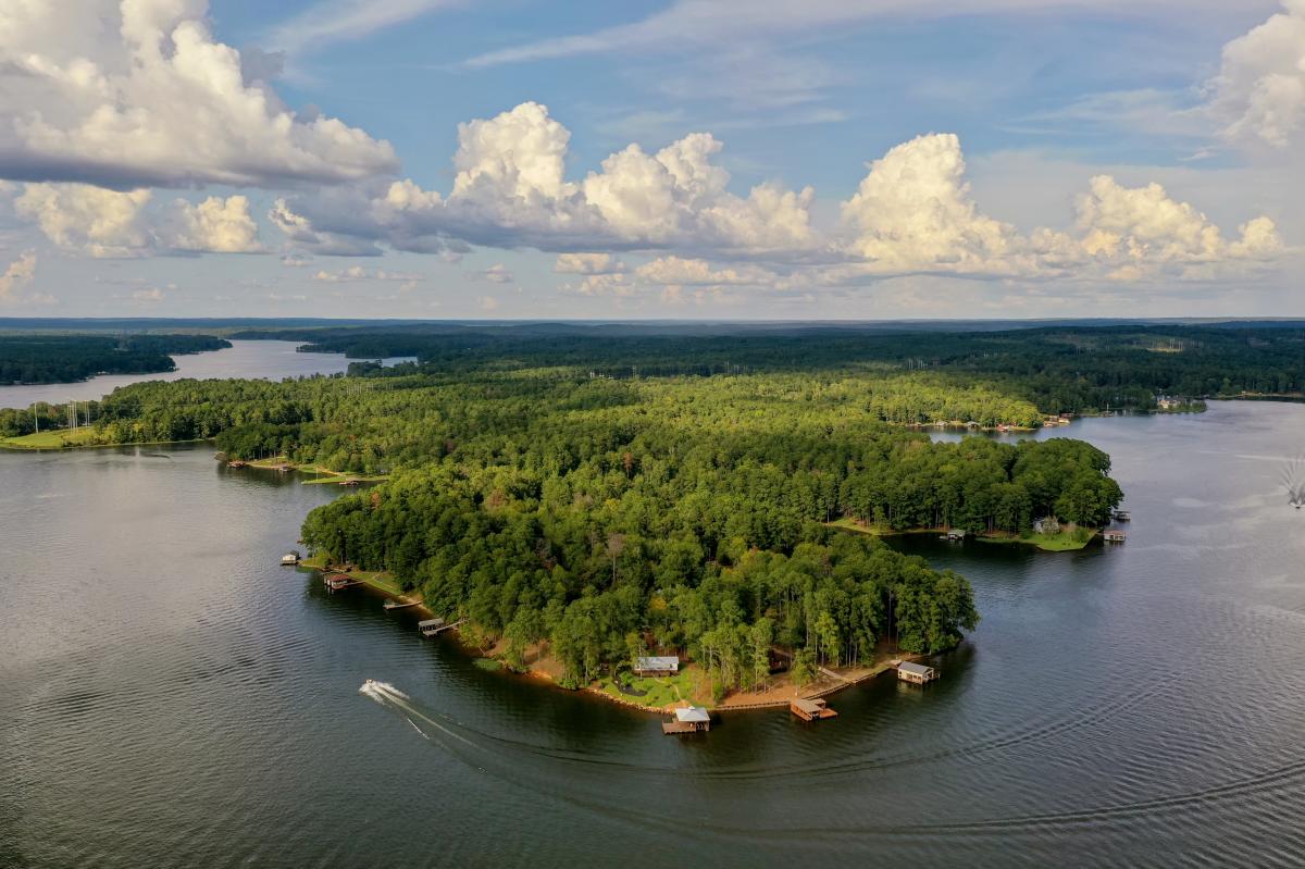 Aerial view of Lake Sinclair