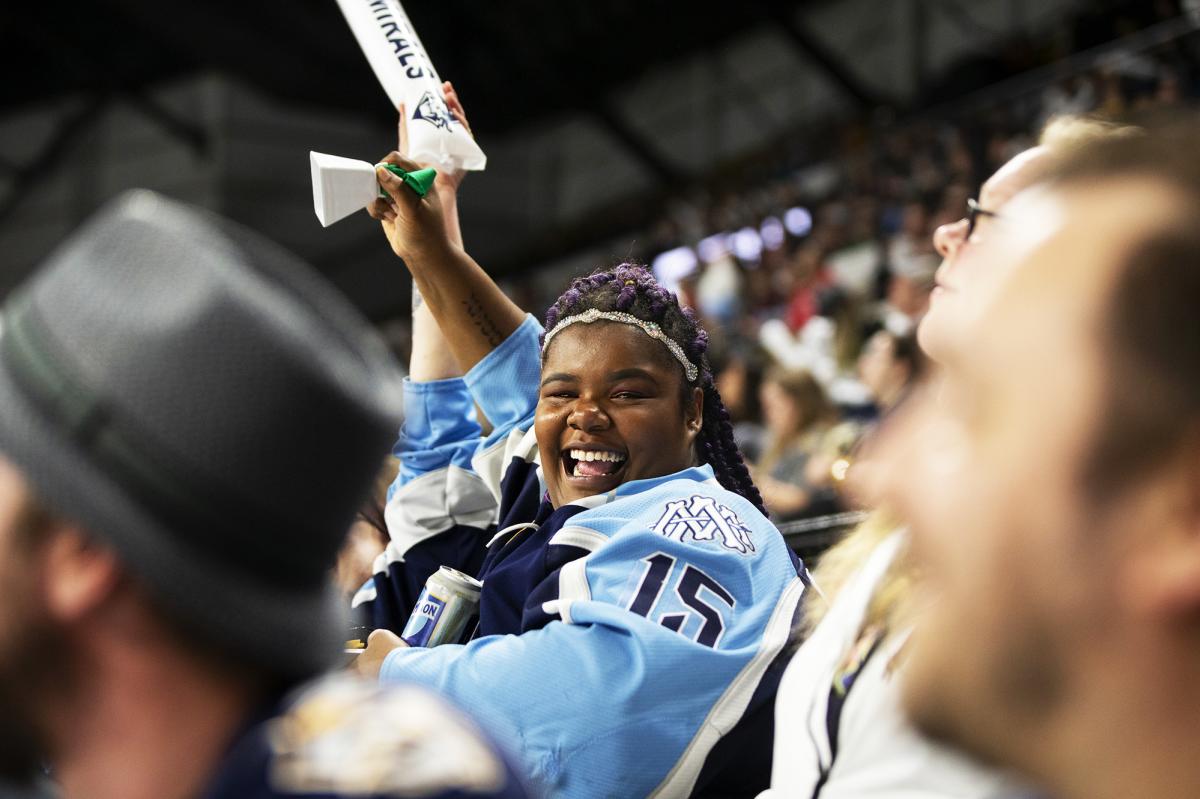 Admirals fan cheering in the crowd