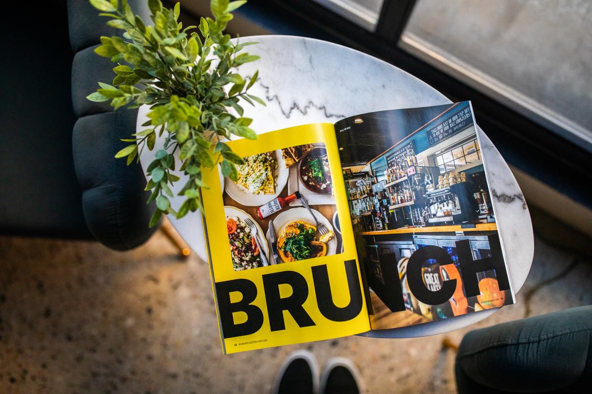 a magazine spread showcasing dining in Milwaukee
