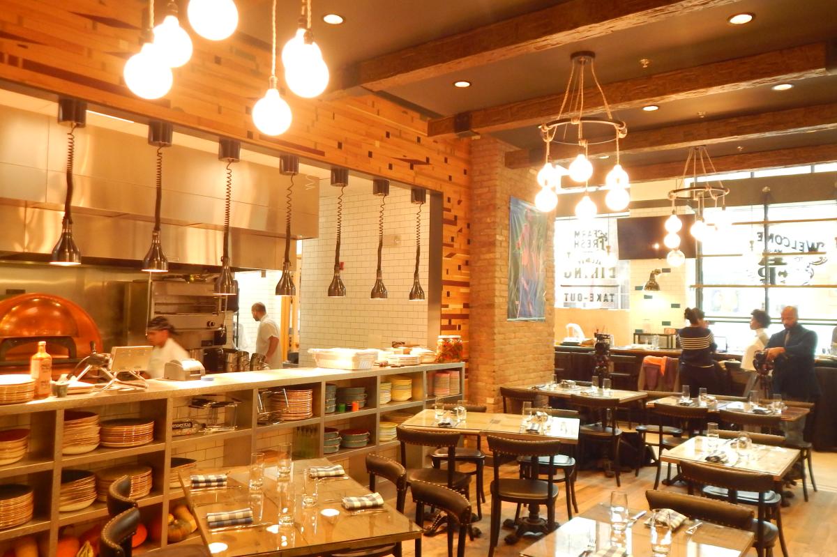 The open kitchen at Marcus B&P in Newark, NJ