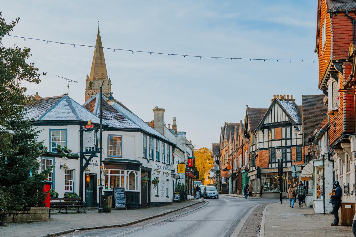 Lyndhurst high street in the New Forest