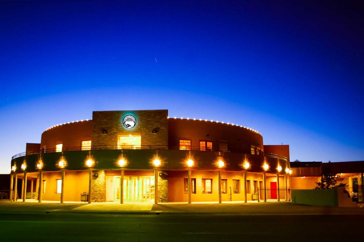 Indian Pueblo Cultural Center at night