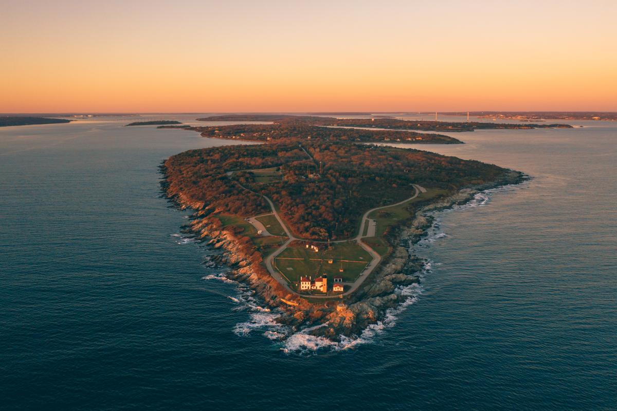 Beavertail Drone at Sunset