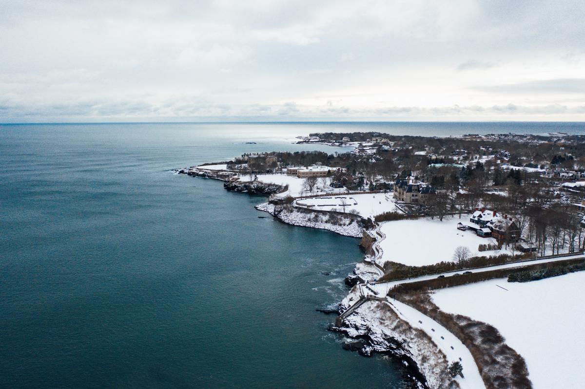 Cliff Walk Newport RI Winter