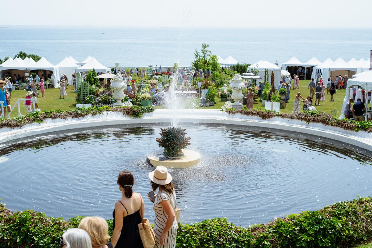Newport Flower Show Rosecliff Mansion Fountain