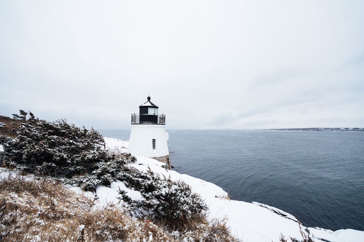 Castle Hill Inn Lighthouse Winter