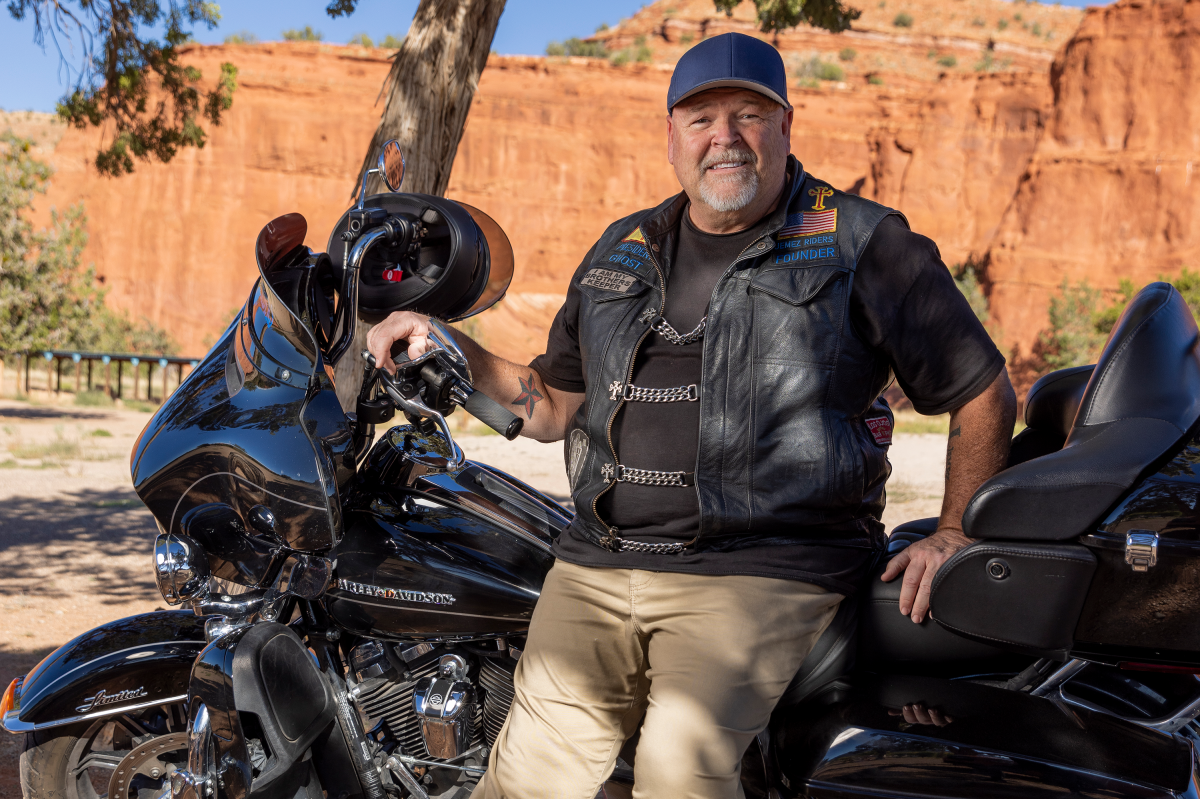 The founder of the Jemez Riders motorcycle club promotes safety awareness throughout New Mexico.