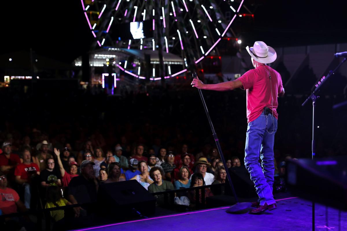 Singer performing at the Oklahoma State Fair
