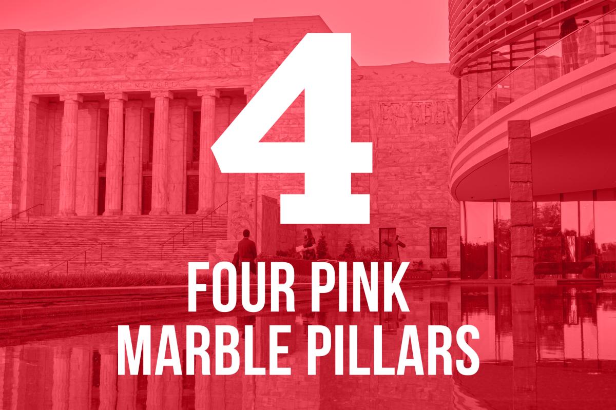 4 - Four Pink Marble Pillars