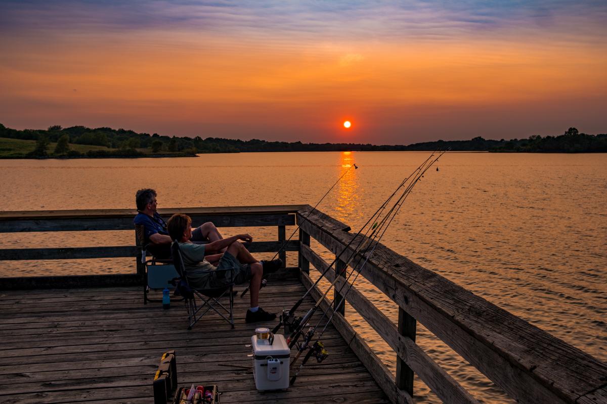 Fishing at Lake Zorinsky