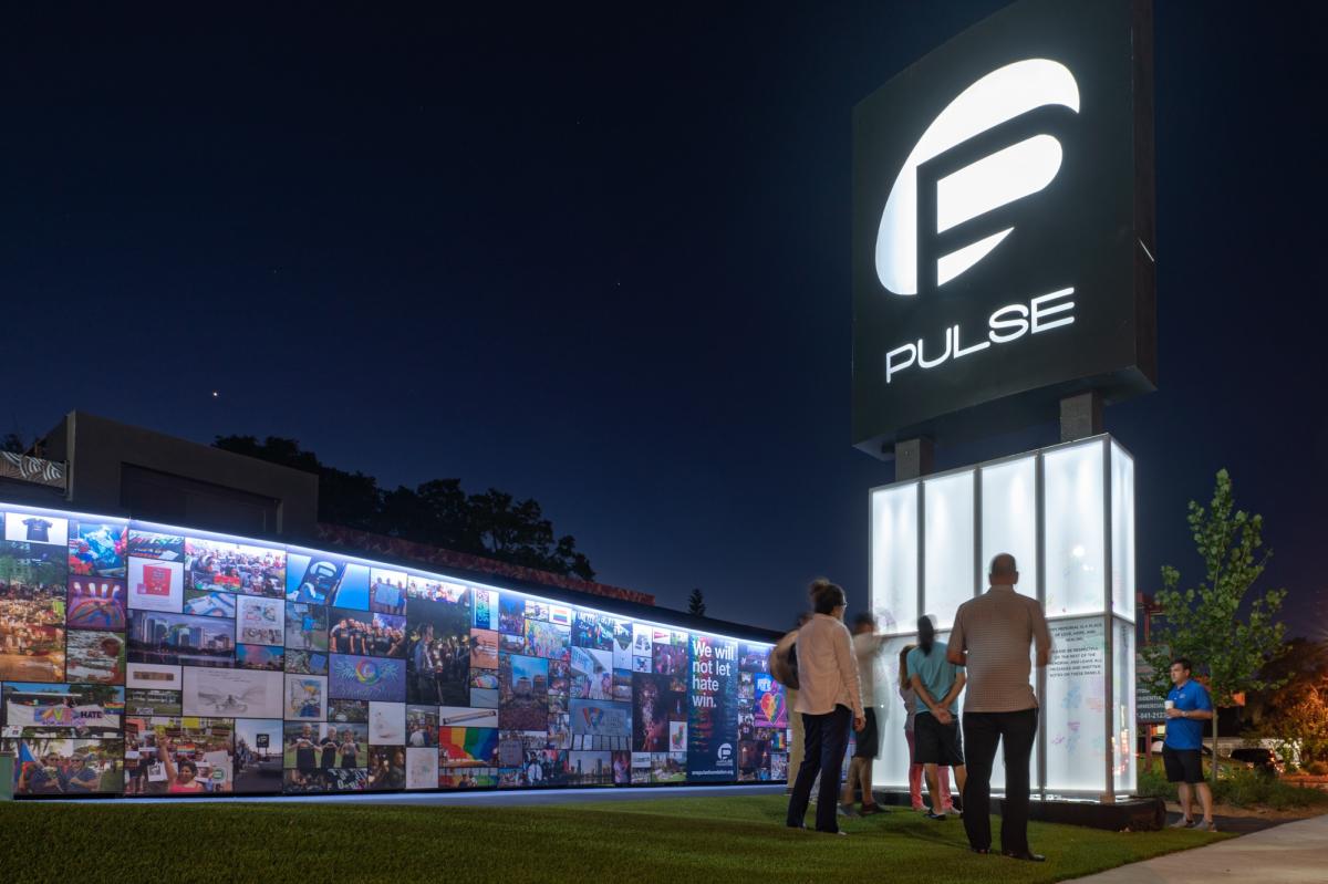 onePULSE Foundation memorial at night