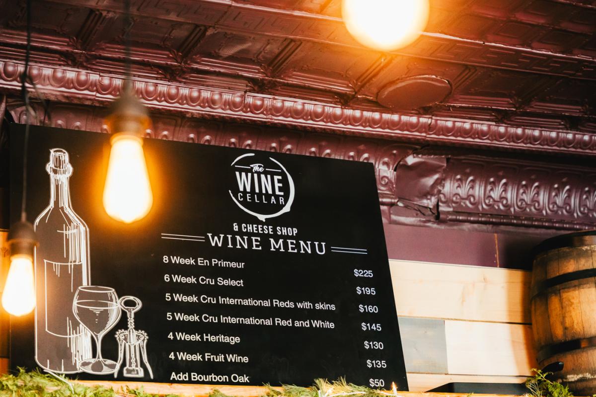Wine Cellar wine list