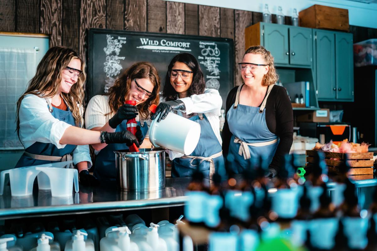 soapmaking workshop at Wild Comfort Body Care