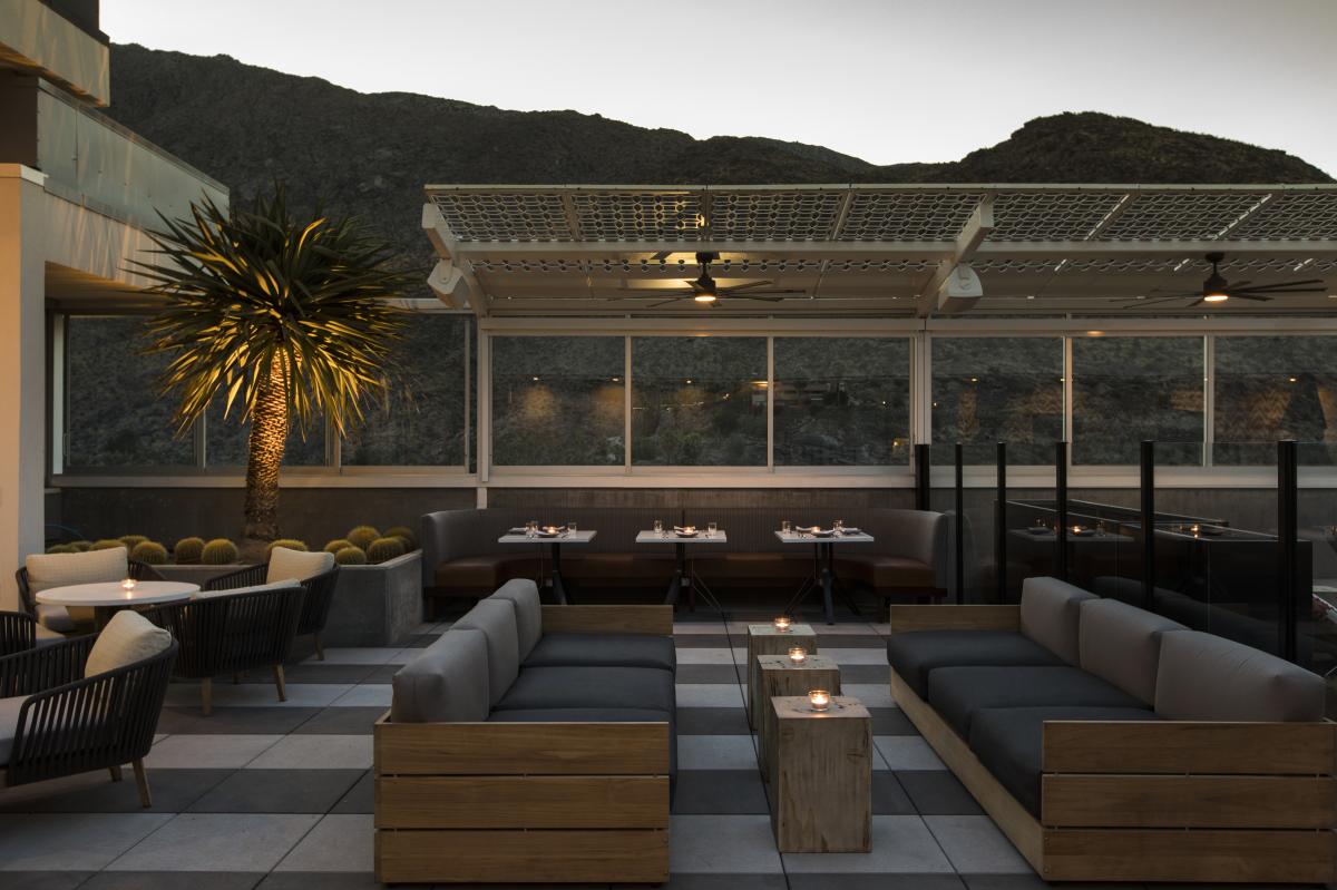 4 Saints Rooftop Dining at Rowan Palm Springs