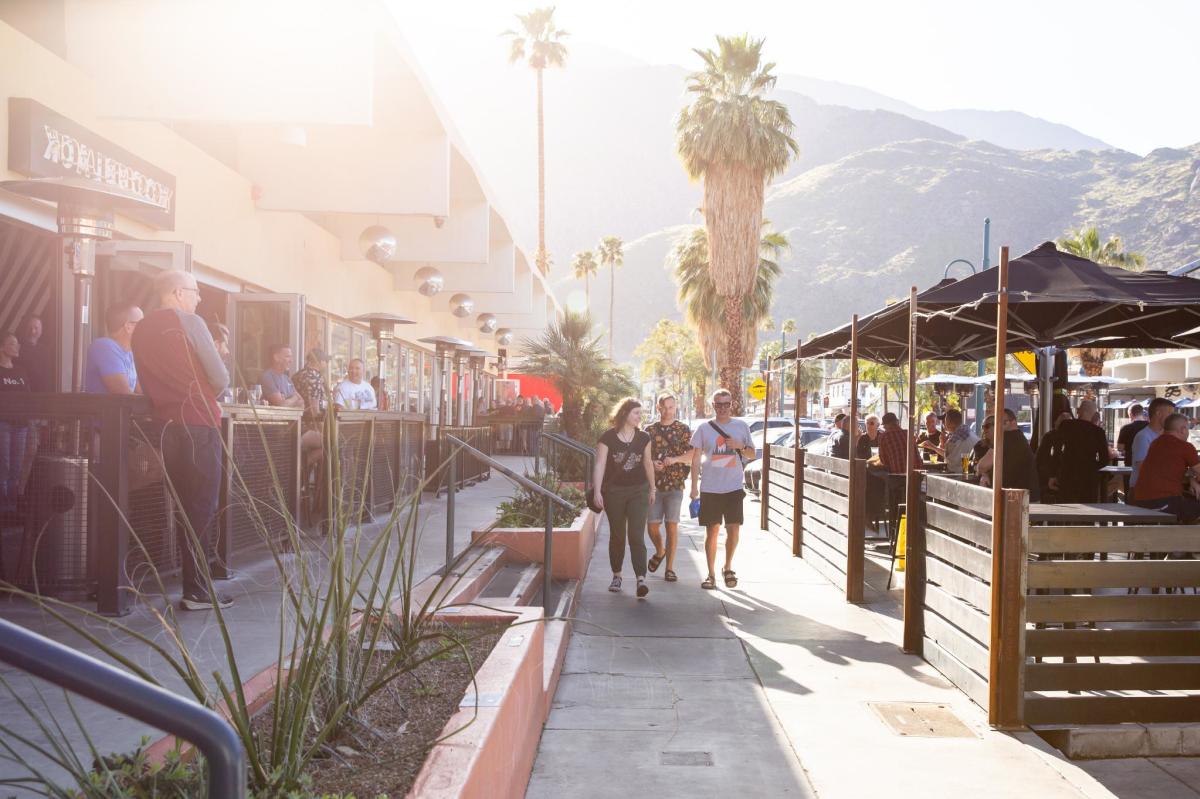 Arenas District, Downtown Palm Springs. The largest concentration of LGBTQ businesses in the Coachella Valley.