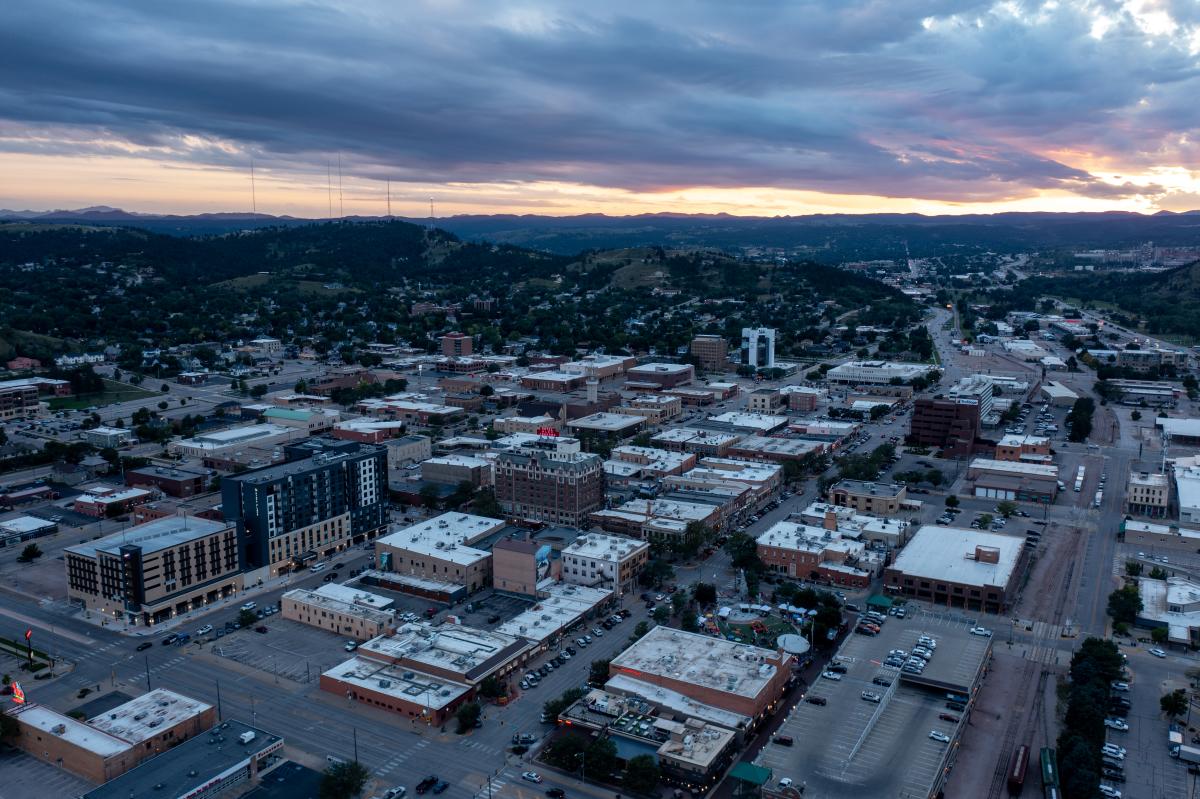 Downtown Aerial Dusk 2025