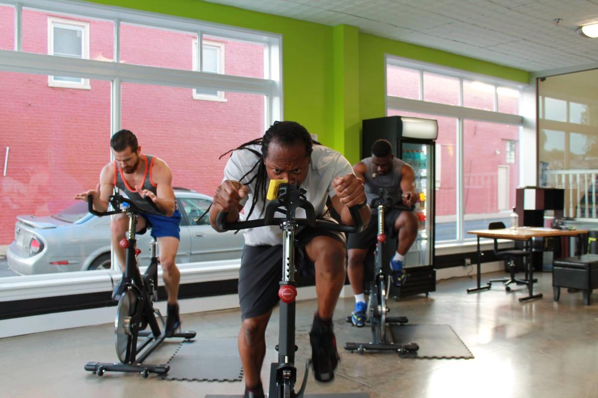 People Cycling At Island Yoga Fitness Studio In Richmond, VA