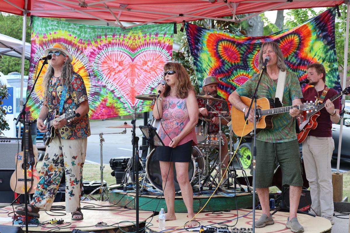 Band playing outdoors