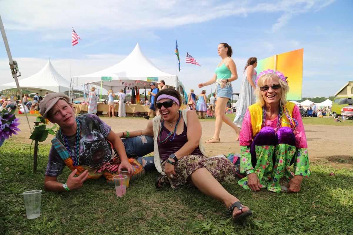 Attendees at Hippie Fest