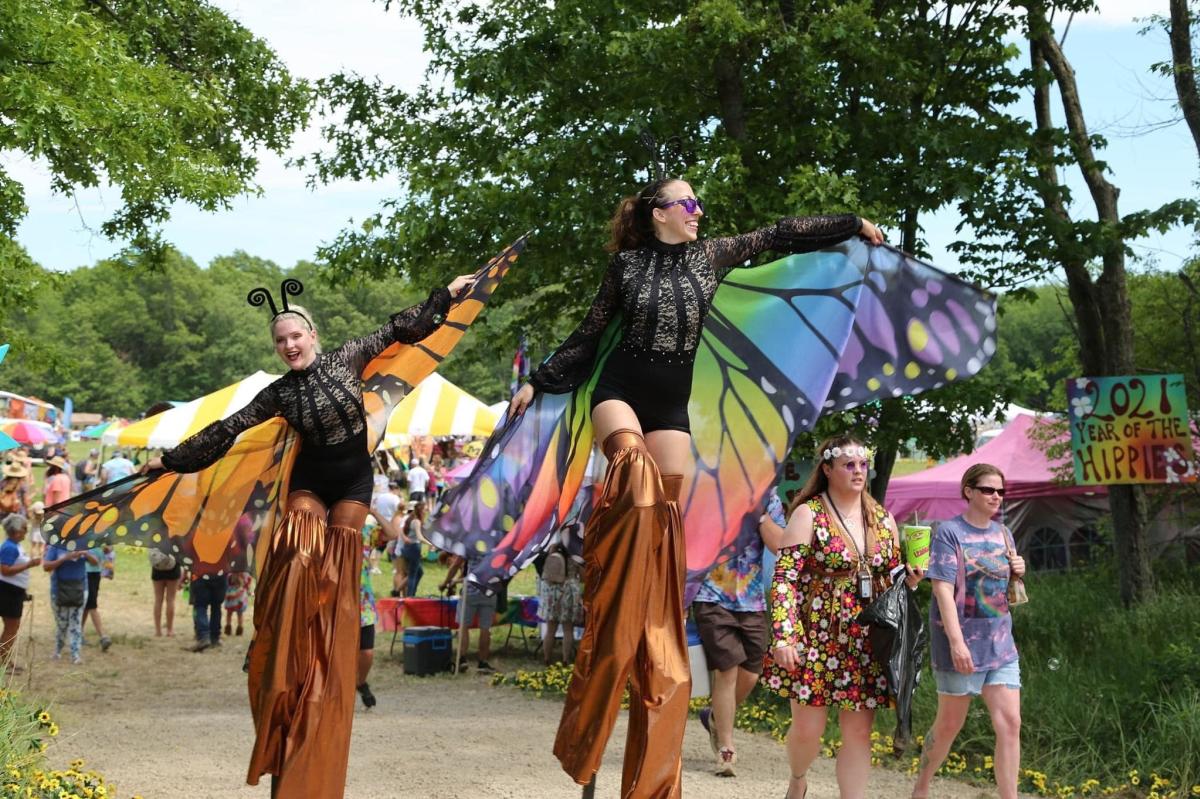 Butterfly dancers at Hippie Fest