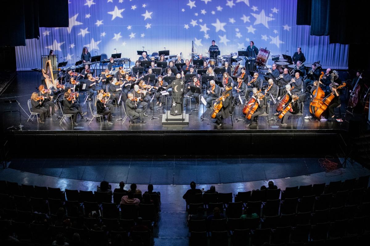 Symphony performing on stage