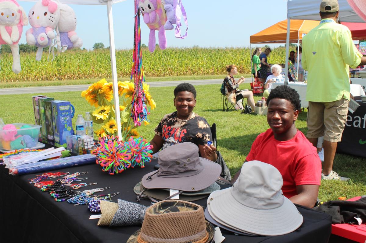 Vendor booth at Woodleaf Tomato Festival