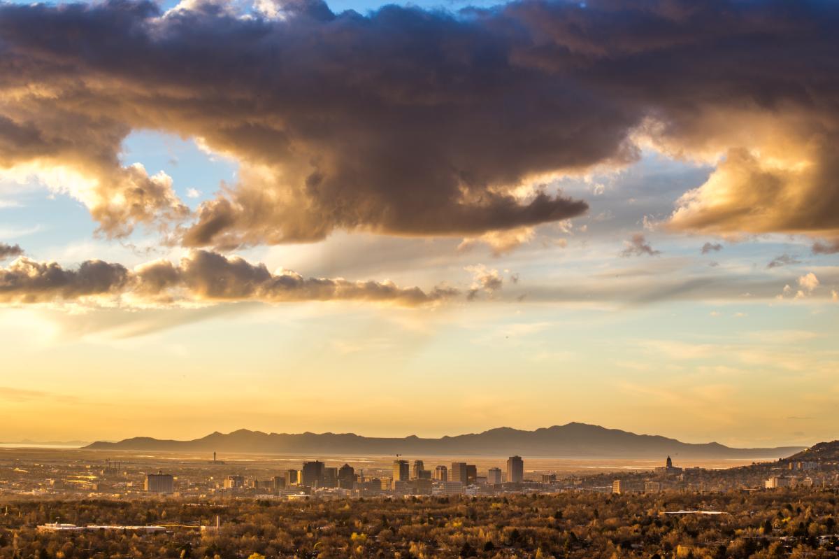 Salt Lake Skyline Sunset