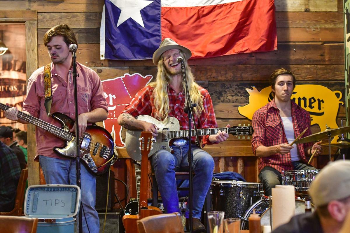 A band playing at Black's BBQ