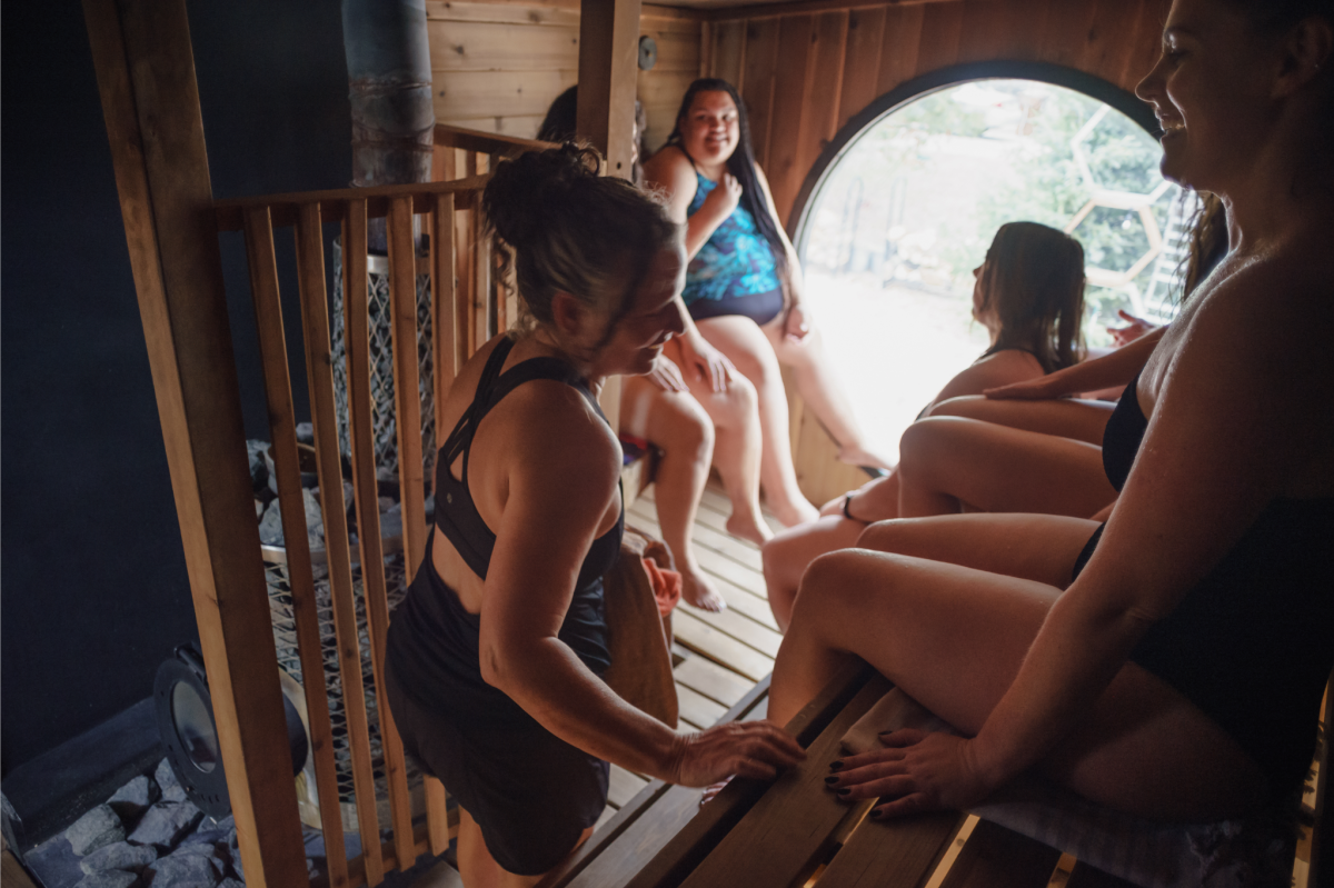People enjoying Nordic Night Sauna