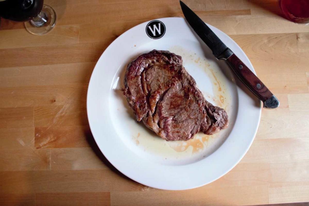 juicy steak on plate