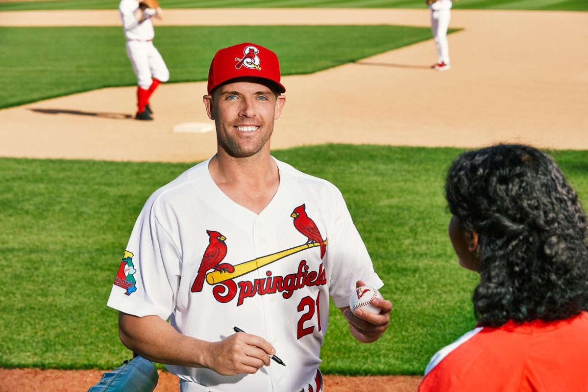 Cardinals player at Hammons Field