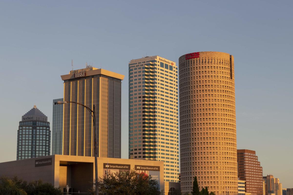 Downtown Tampa Skyline at sunset
