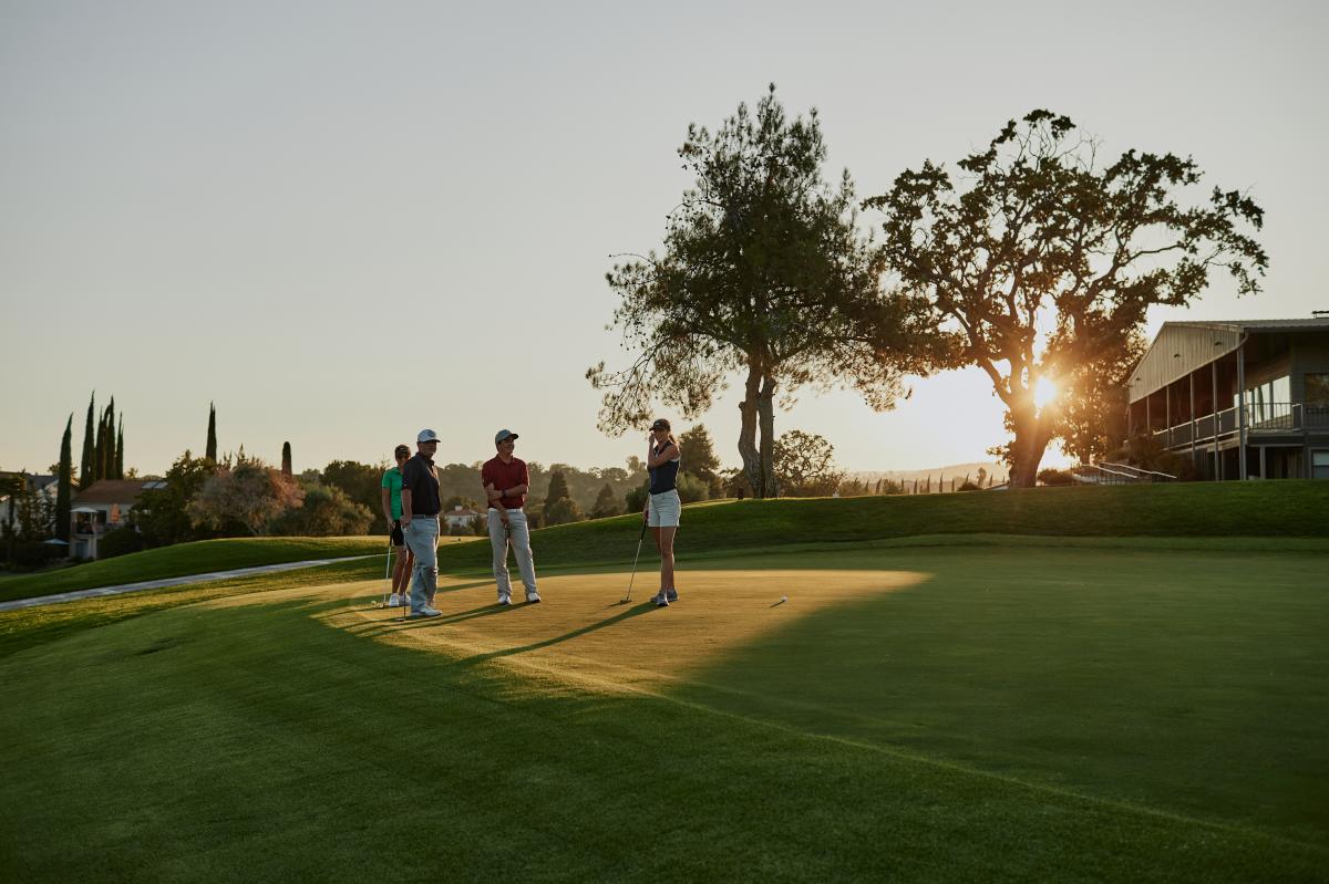 Putting at Sunset in Paso Robles