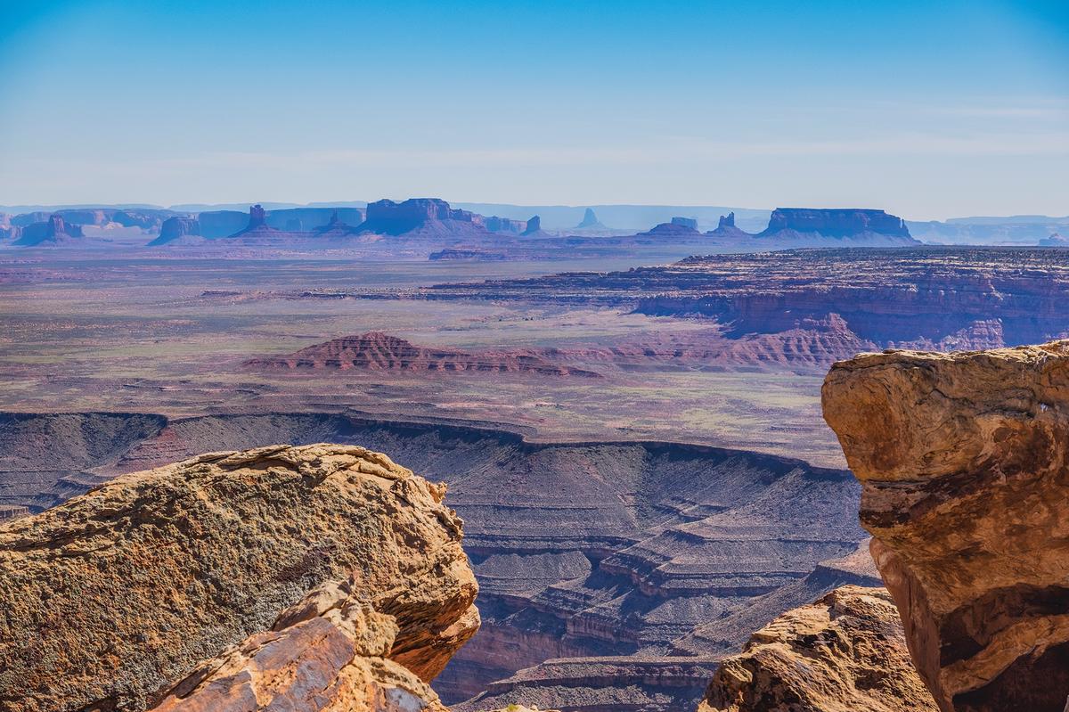 Monument Valley looks tiny from Muley Point