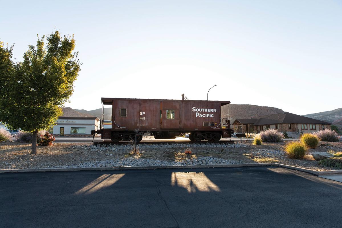 Railcar relic at Frontier Homestead