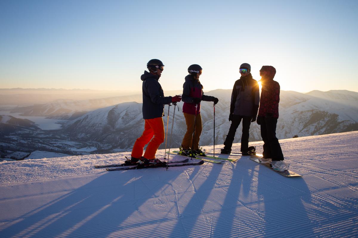 Group of people skiing at Sundance