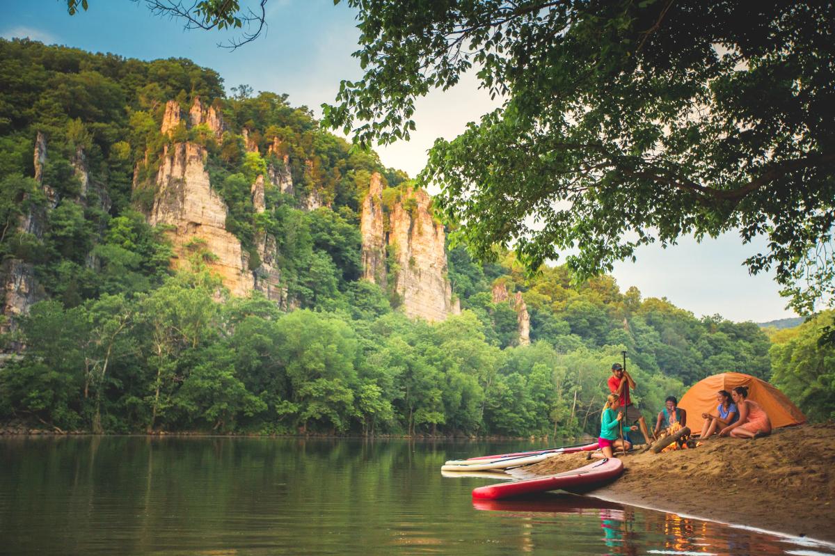 New River Stand-Up Paddle Boarding and camping