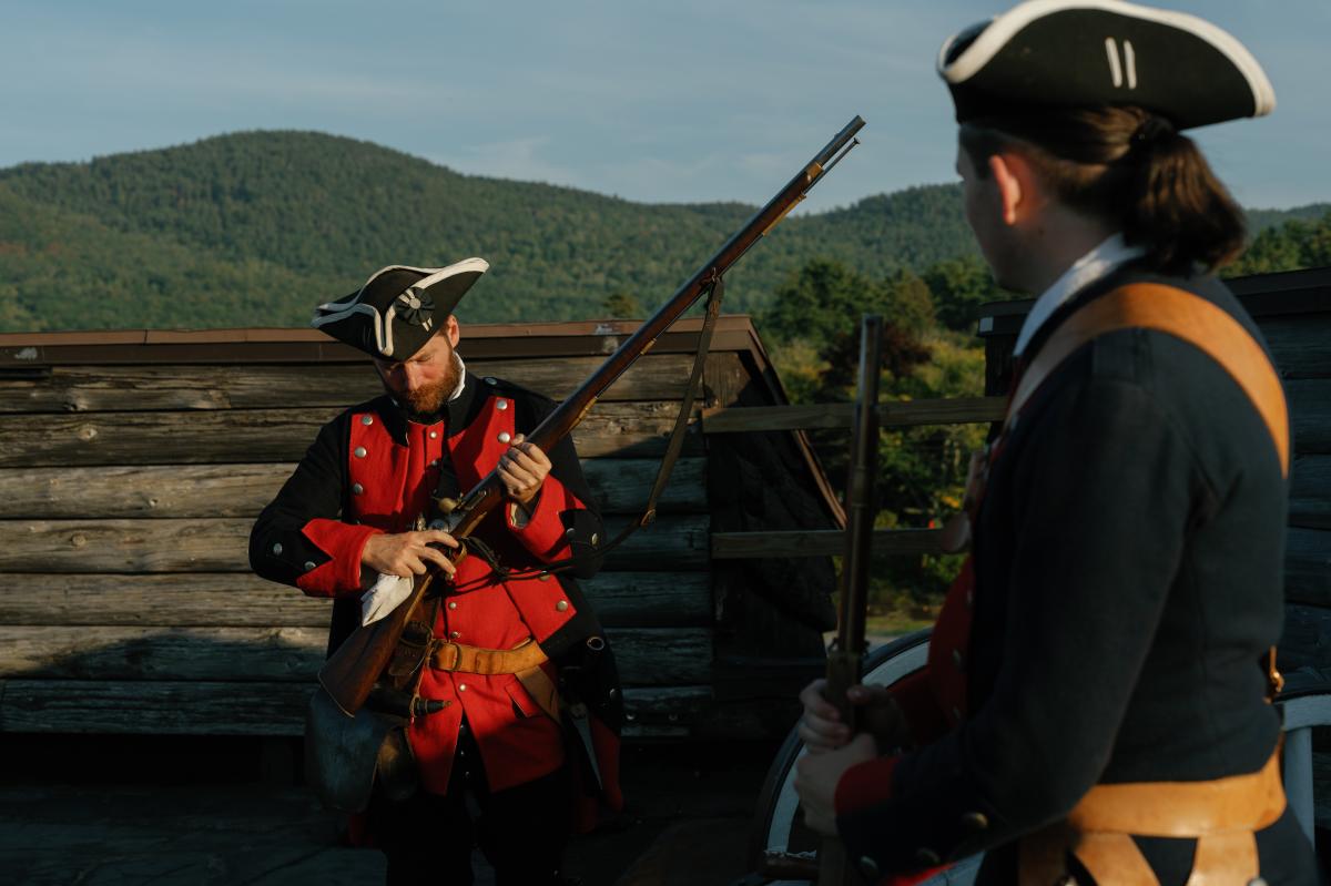 Soldiers at Fort William Henry Museum