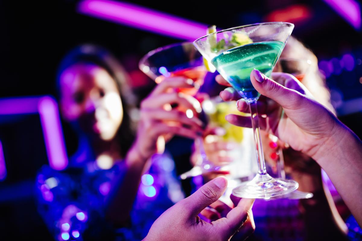 Toasting cocktails at San Diego Night Club