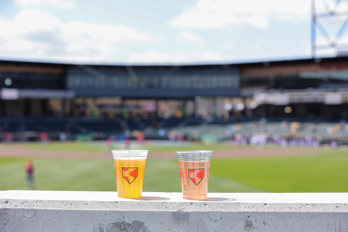 Two Drinks at Riverfront Stadium