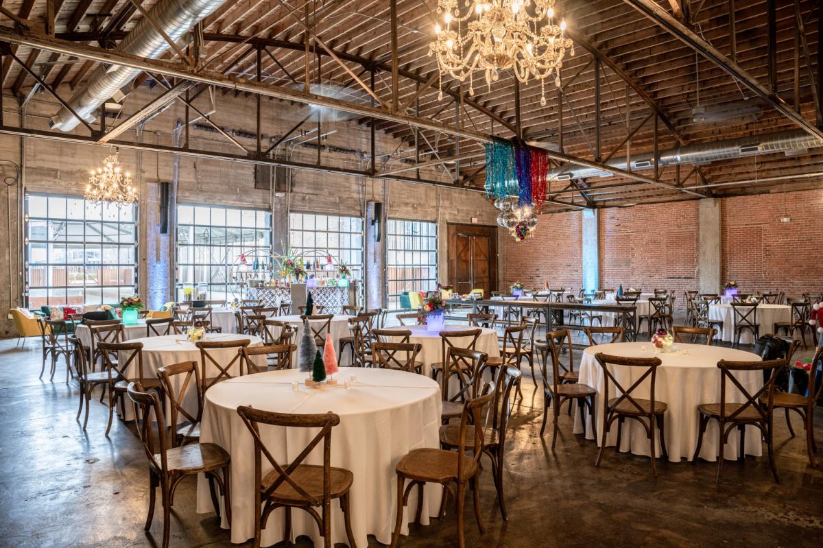 Brick & Mortar is decorated for an event