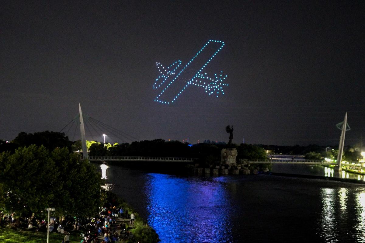 Drone Light Festival Airplane