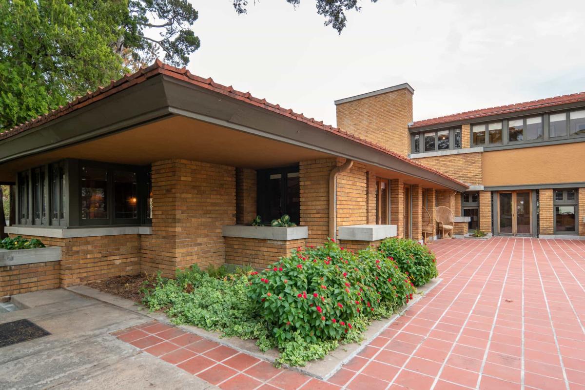 Corner of the Garden at Frank Lloyd Wright's Allen House in Wichita