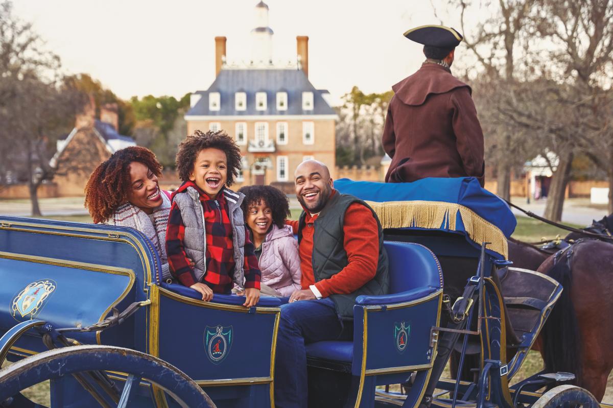 Family in Winter Carriage