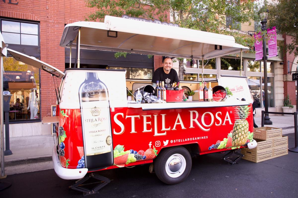 Stella Rosa food truck at Wine Walk, part of The Woodlands Wine and Food Week.
