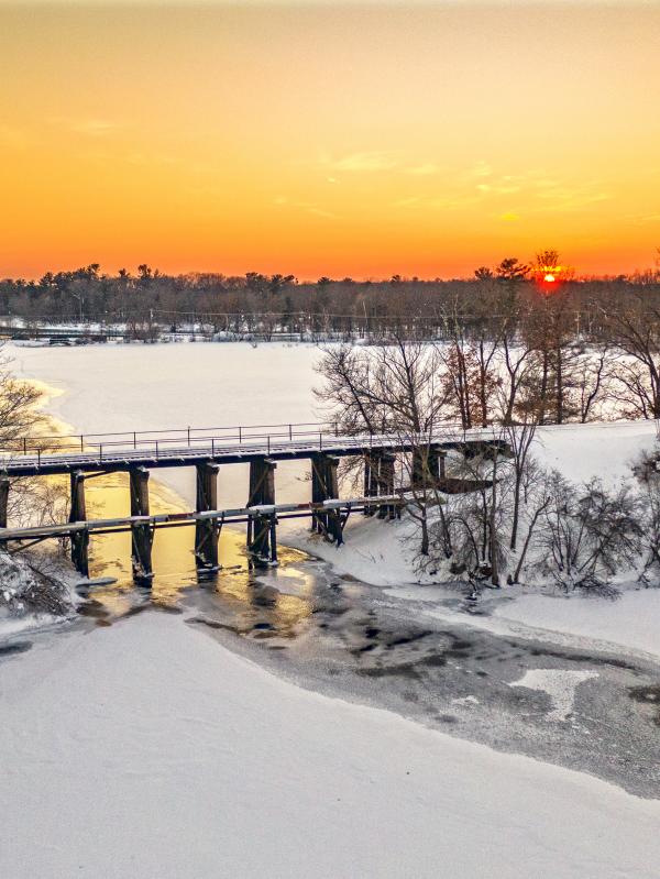 Frozen Wisconsin River