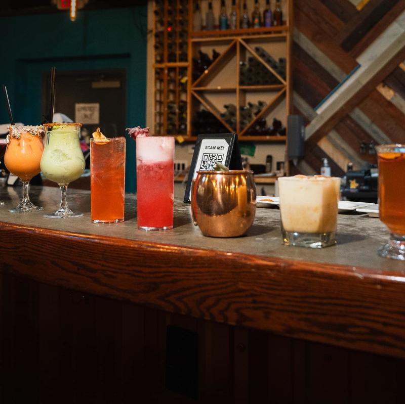 A lineup of winter drinks from Hollow Spirits