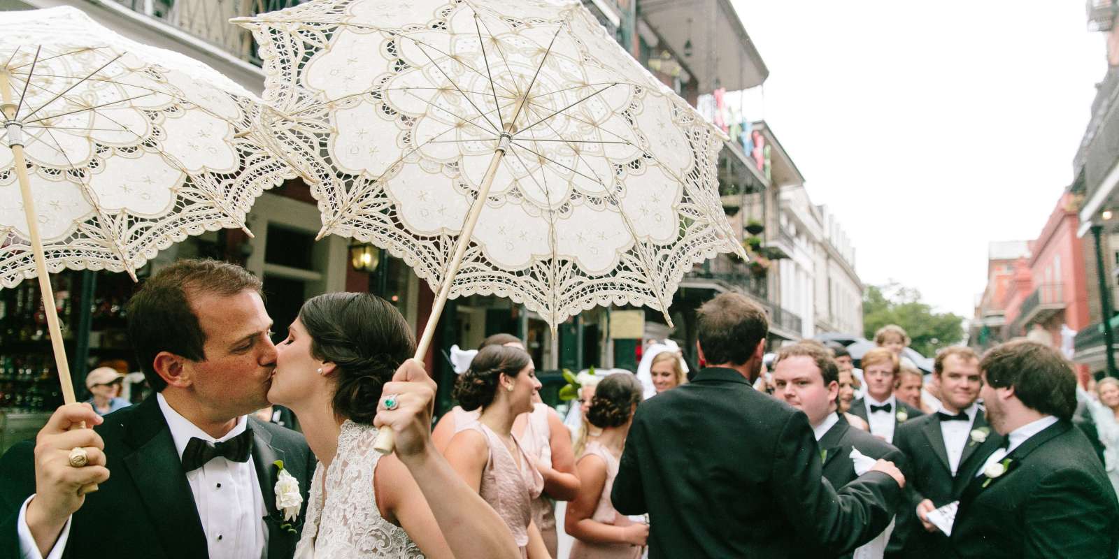 French Quarter bride and groom